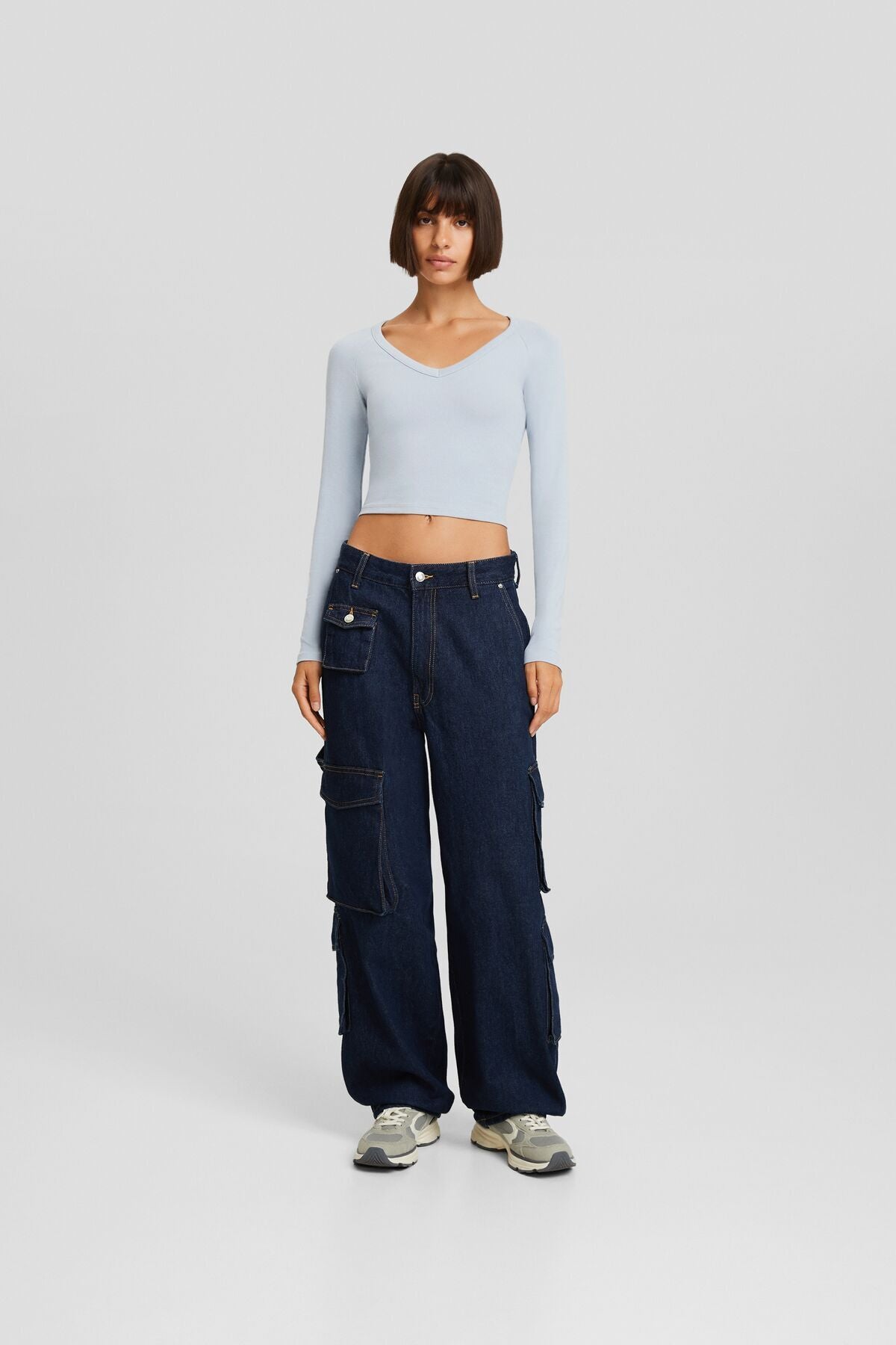 تيشيرت Bershka لون معدني