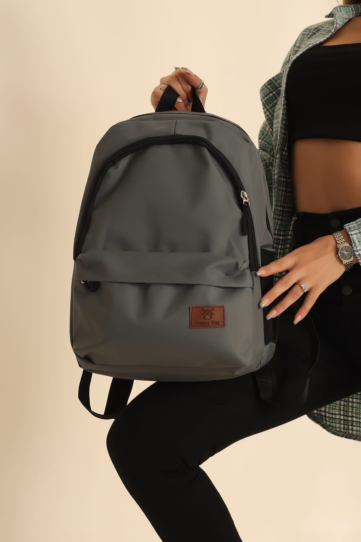 حقيبة كتف Rosmod لون رمادي