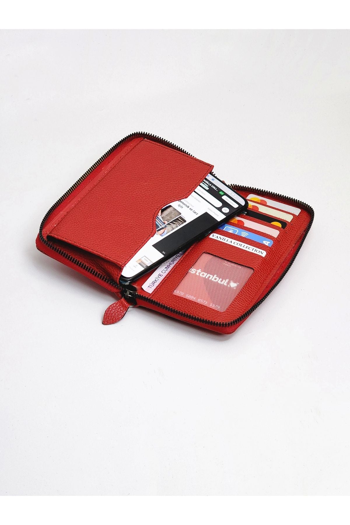 محفظة VANİLLA لون أحمر