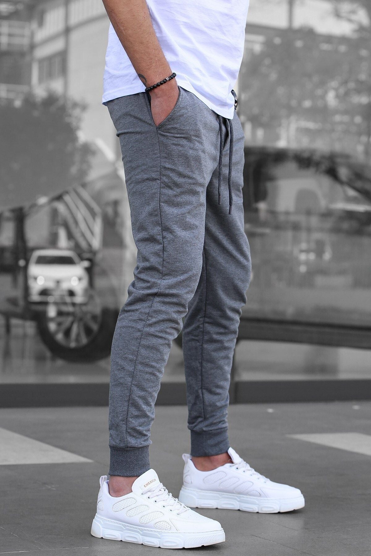 بنطال رياضي Tight Lady لون رمادي