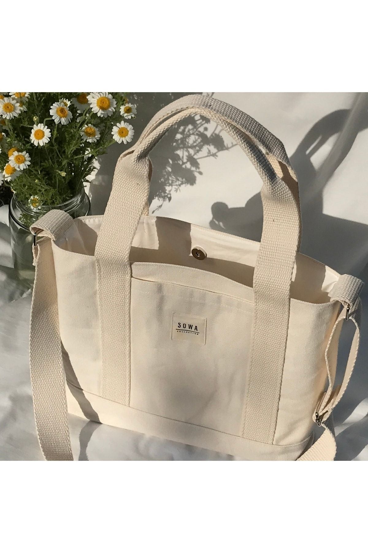 حقيبة كتف Sowa Collection لون بيج