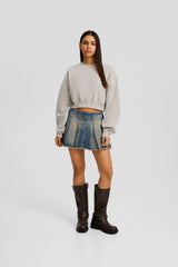 هودي Bershka لون رمادي