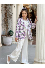 بدلة By Feyza Kids Collection لون بنفسجي