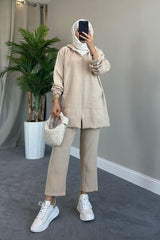 طقم HAZA MODA لون بيج