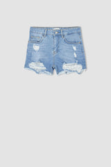 جينز Defacto لون أزرق