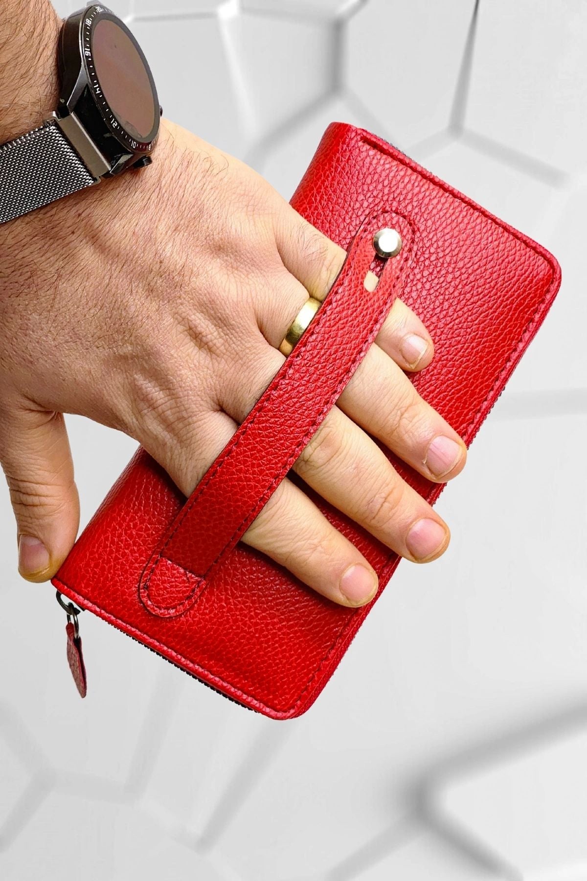 محفظة VANİLLA لون أحمر