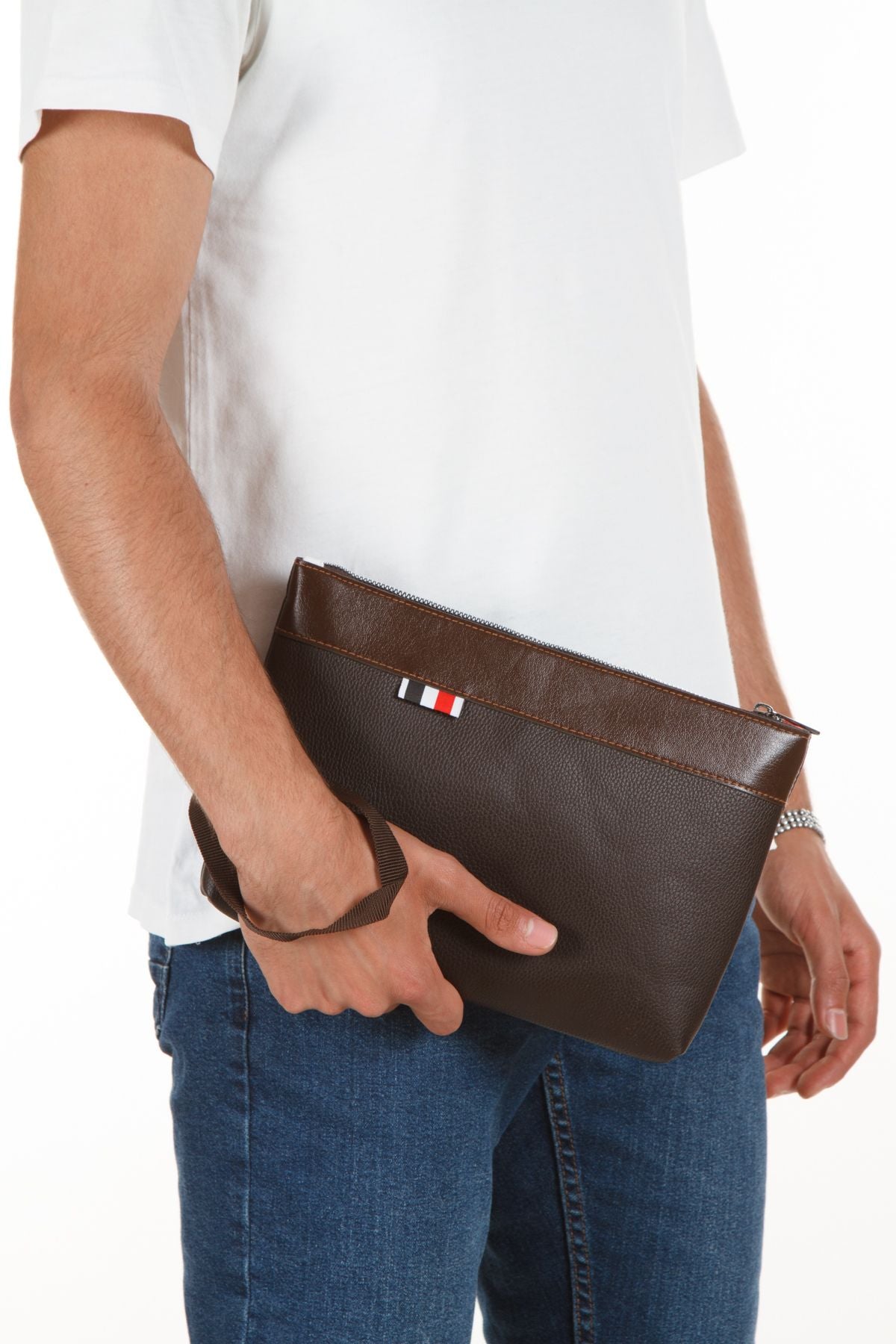 حقيبة يد CERFF LEATHER CLUP لون بني