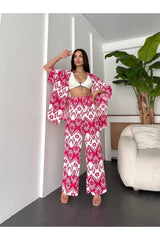 طقم DEEFWEAR لون زهري