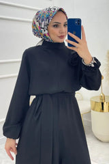 قفزة الحجاب Neşeli Butik لون أسود