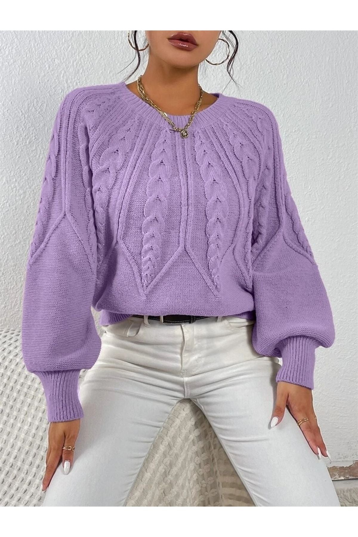 كنزة AQE FASHION لون بنفسجي