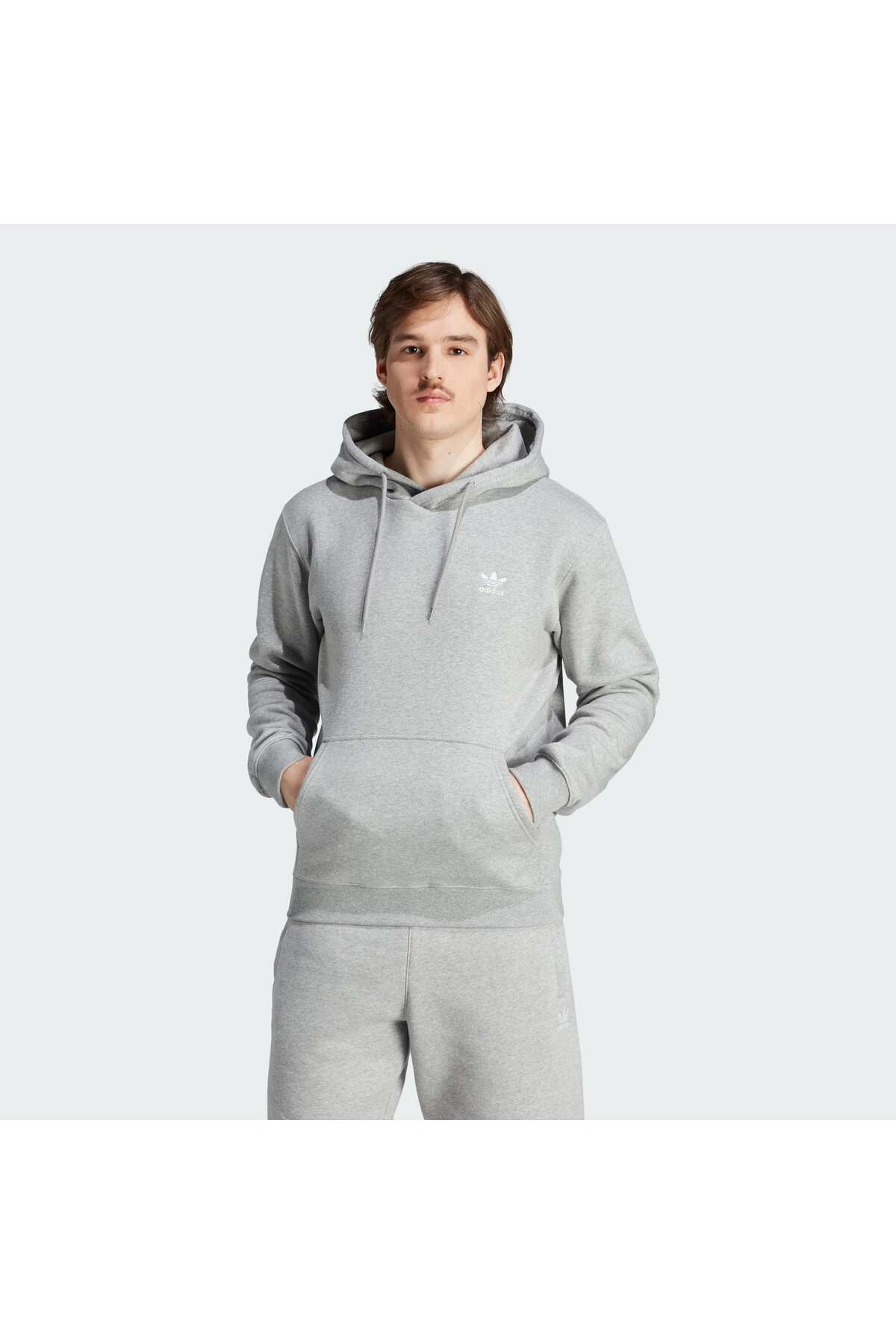 هودي adidas لون رمادي