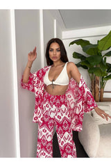 طقم DEEFWEAR لون زهري