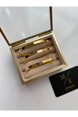 سوار معدني JEWELRY لون ذهبي