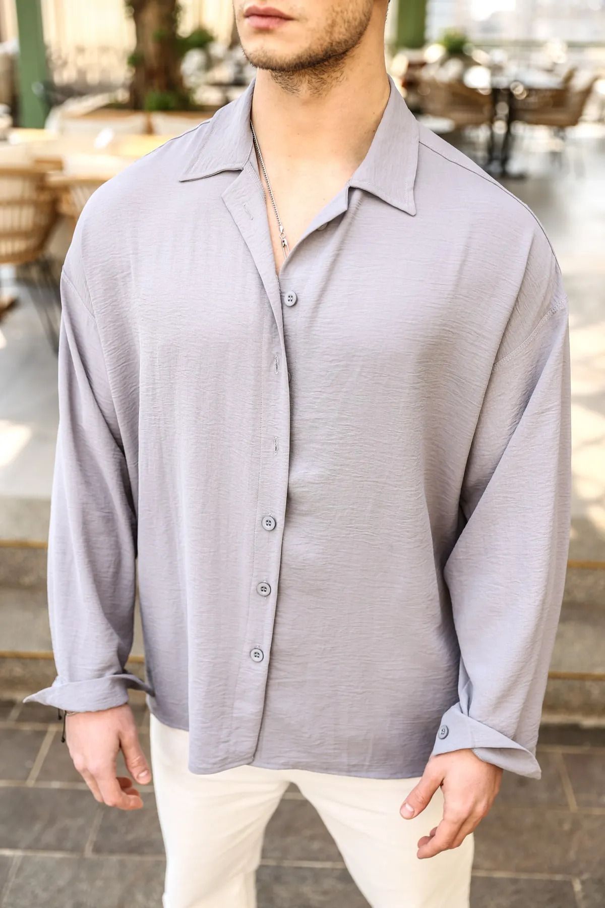 قميص Gray Clothing لون رمادي