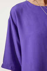 بلوزة Happiness İstanbul لون بنفسجي