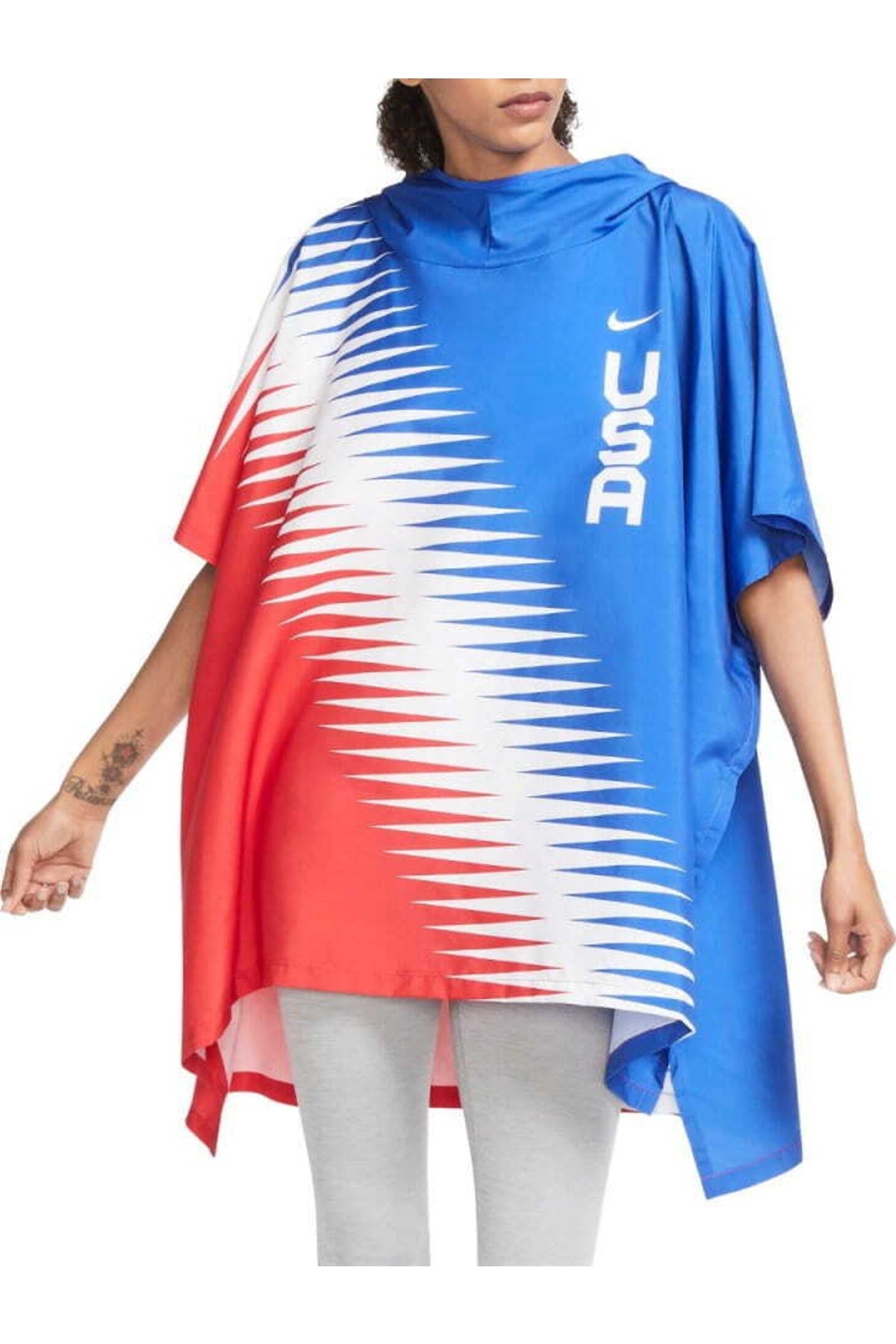 معطف واق من المطر & الرياح Nike لون أبيض