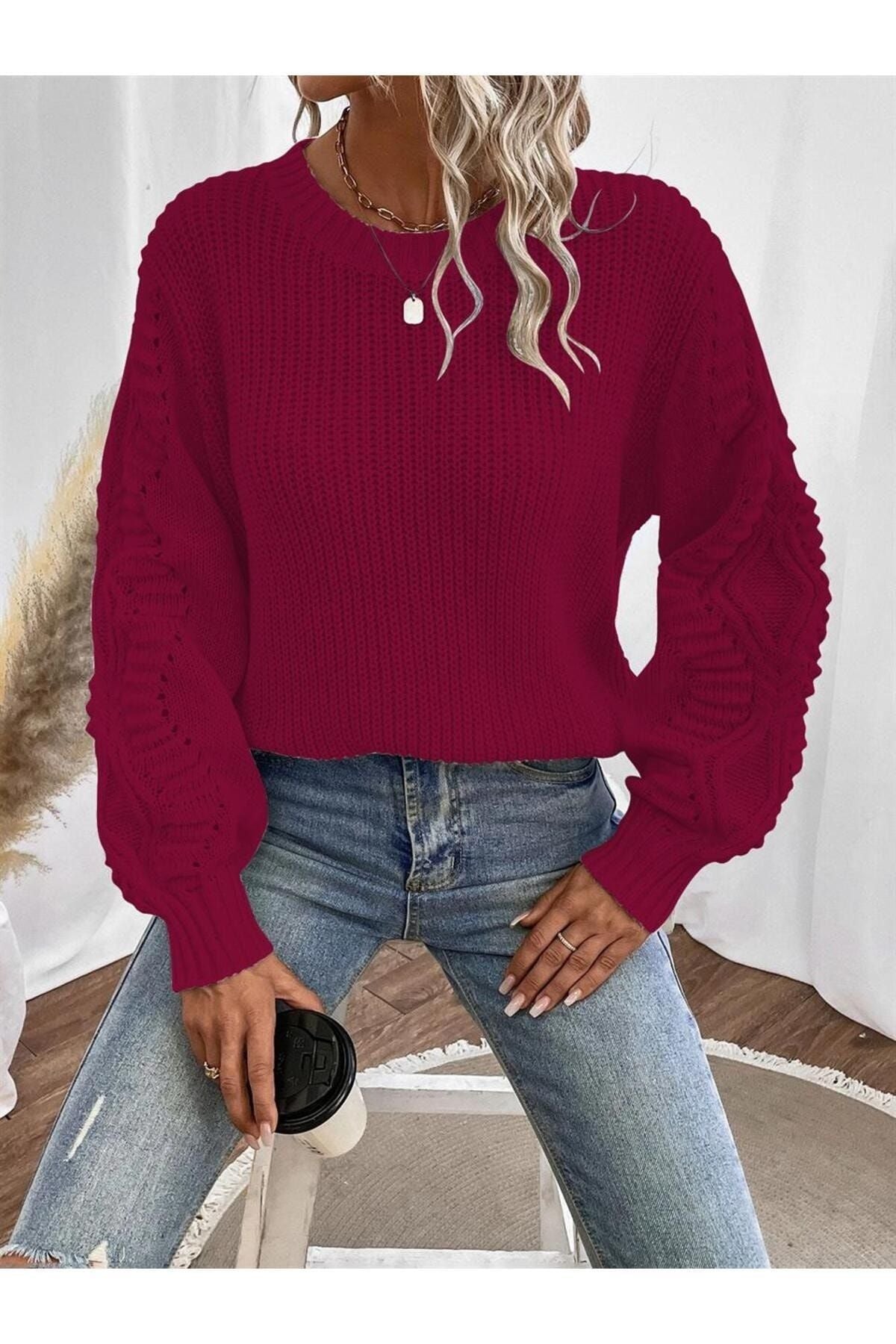 كنزة AQE FASHION لون زهري