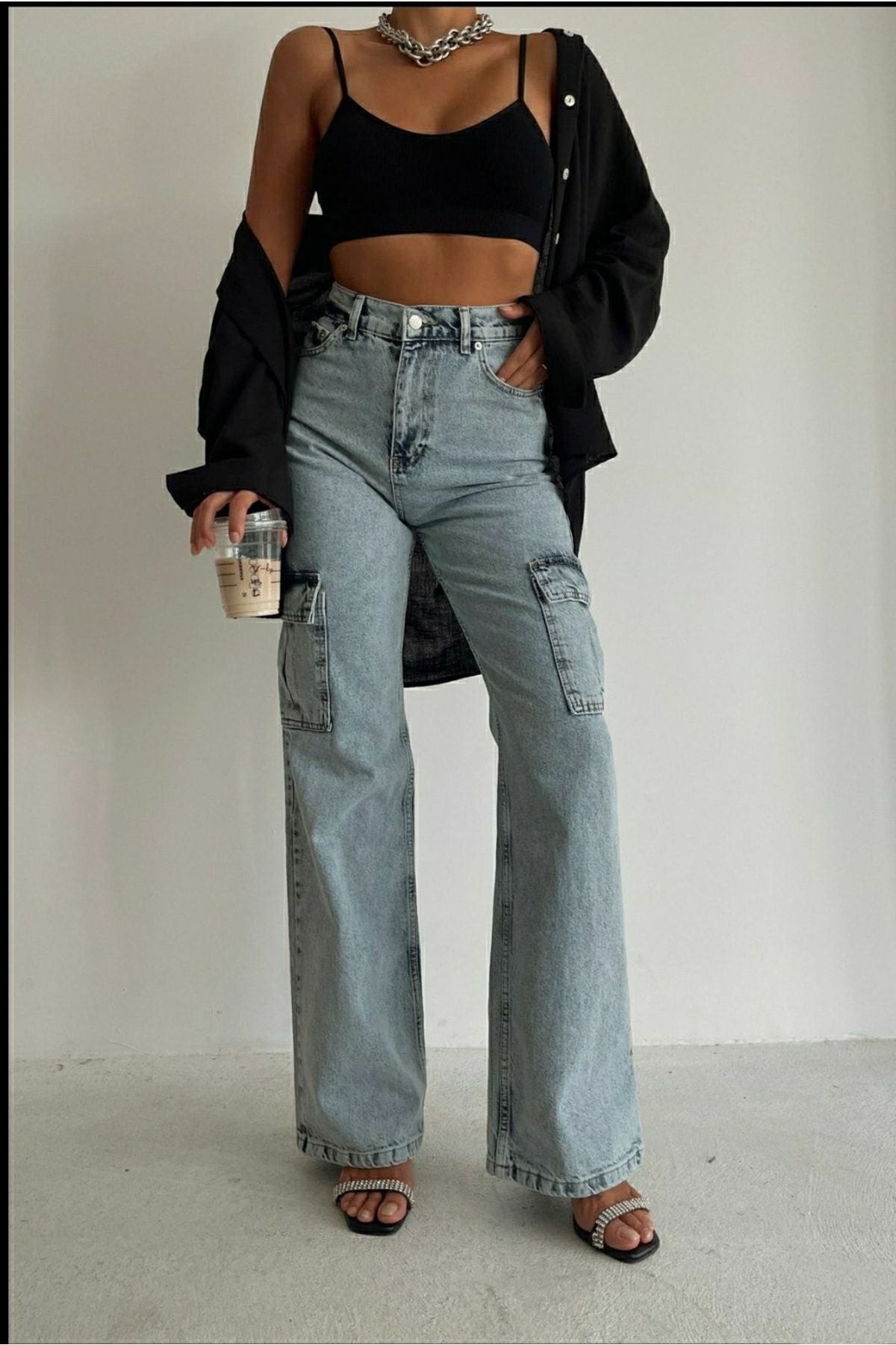 جينز Livik لون أزرق