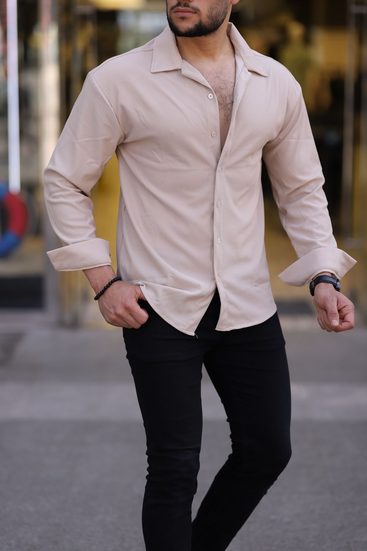 قميص efraim giyim لون بيج