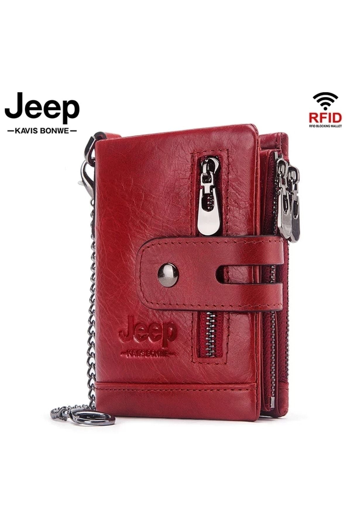 محفظة Jeep لون أحمر