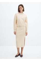 كنزة MANGO لون بيج فاتح