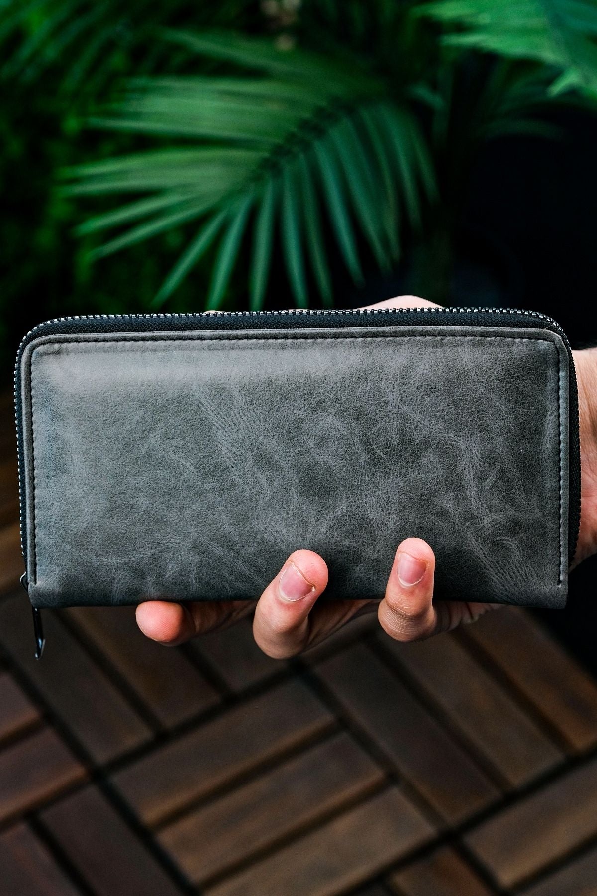 محفظة VANİLLA لون رمادي