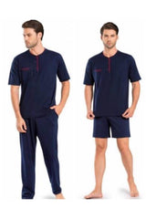 طقم بيجاما Pierre Cardin لون أزرق غامق