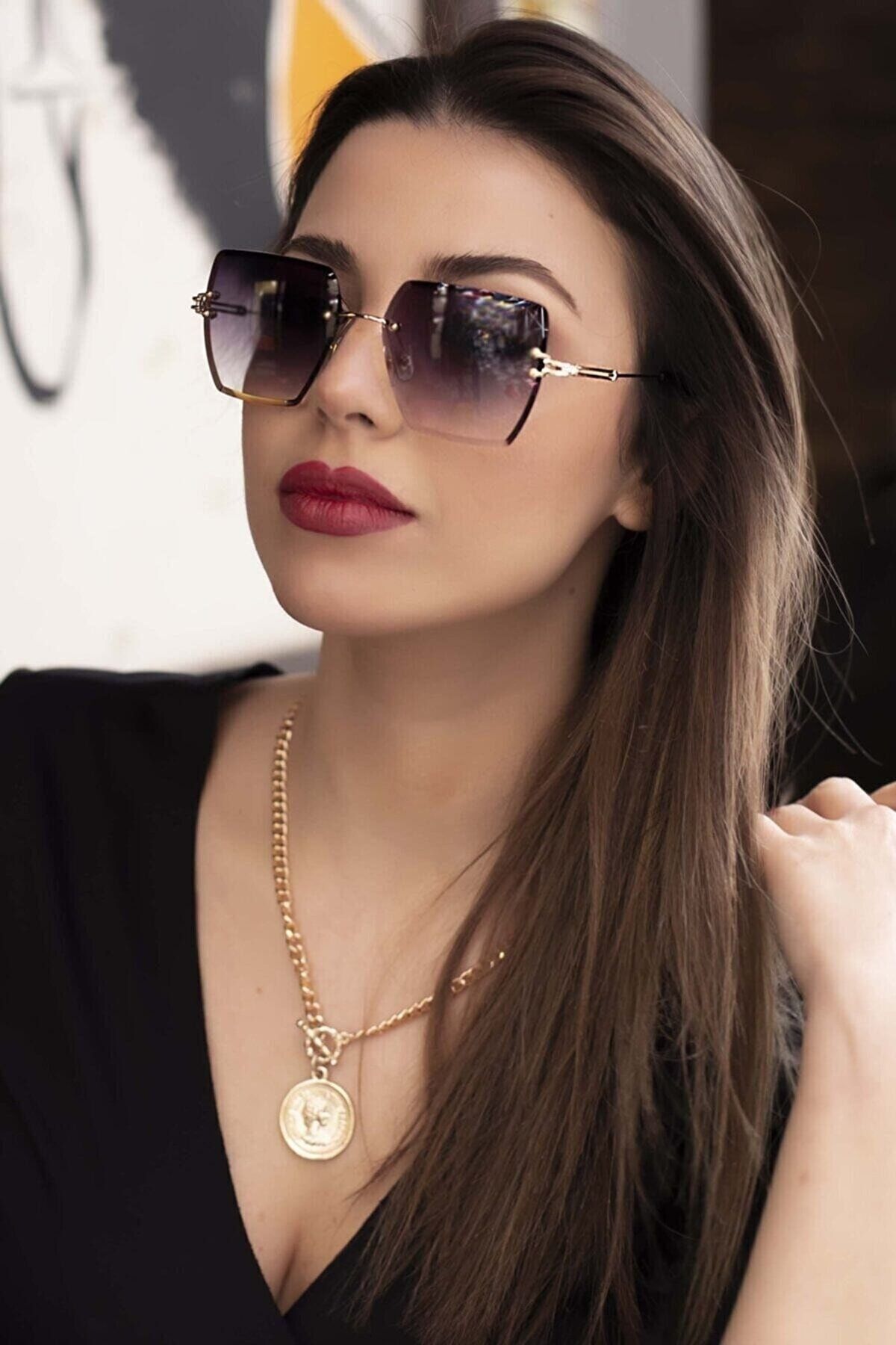 نظارة شمسية Modalucci لون ذهبي