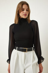 بلوزة Happiness İstanbul لون أسود