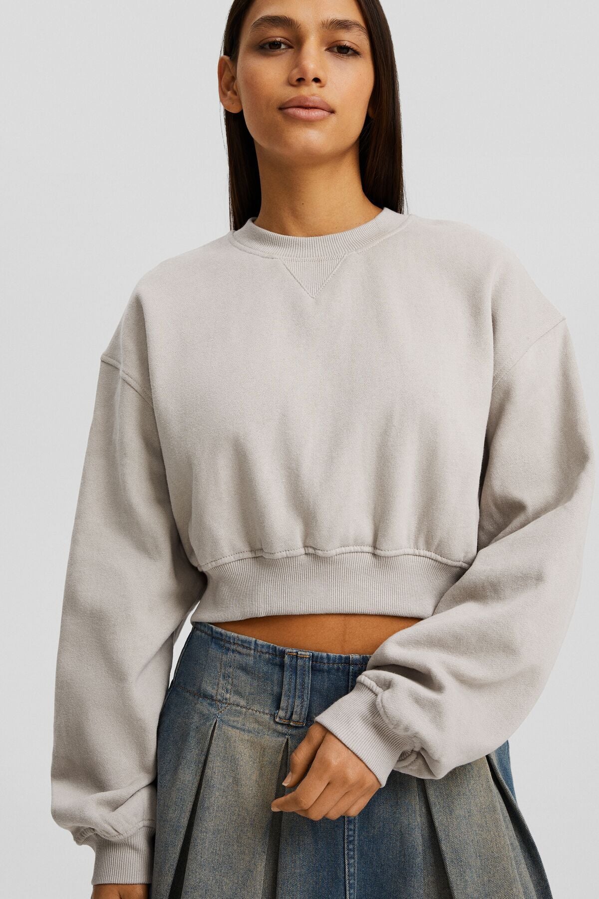 هودي Bershka لون رمادي