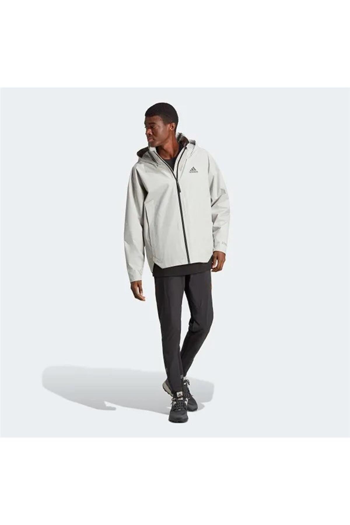 معطف واق من المطر & الرياح adidas لون رمادي