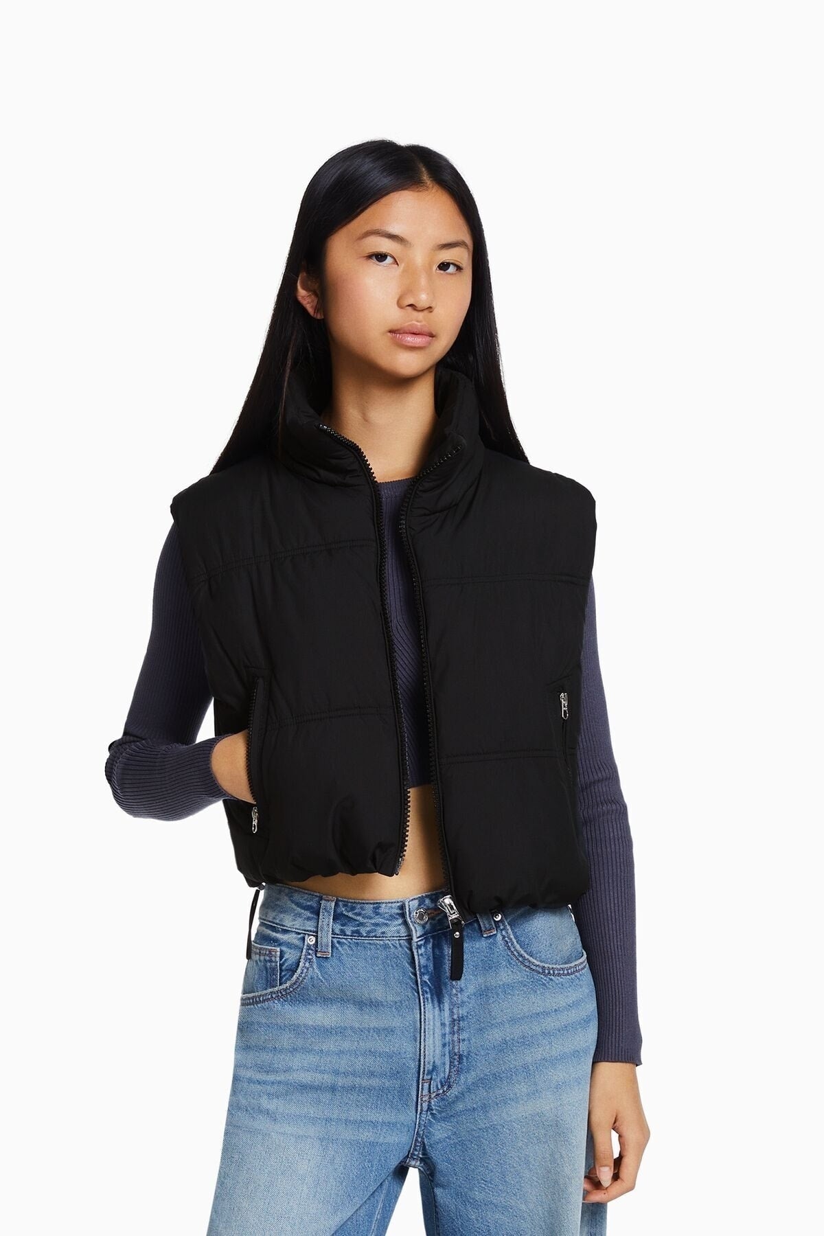 فيست Bershka لون أسود