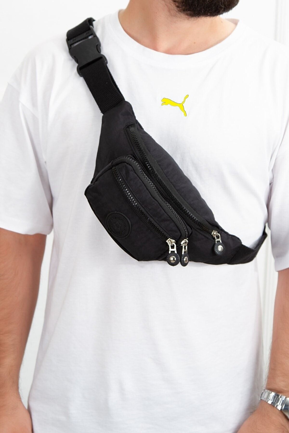 حقيبة خصر Newish Polo لون أسود