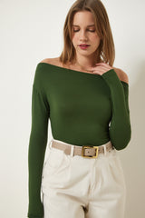 بلوزة Happiness İstanbul لون كاكي