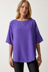 بلوزة Happiness İstanbul لون بنفسجي