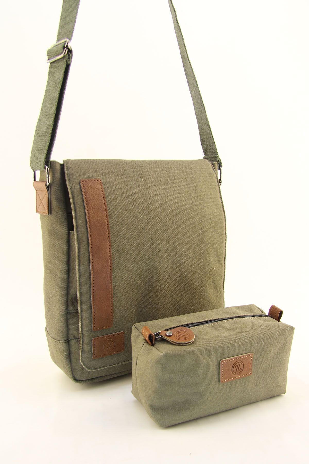 حقيبة كتف عملية HNB لون كاكي