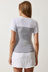 بلوزة Happiness İstanbul لون أبيض