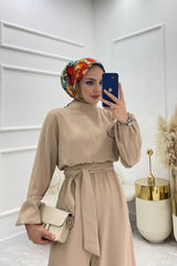 قفزة الحجاب Neşeli Butik لون بيج
