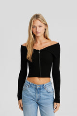 جاكيت خفيف Bershka لون أسود