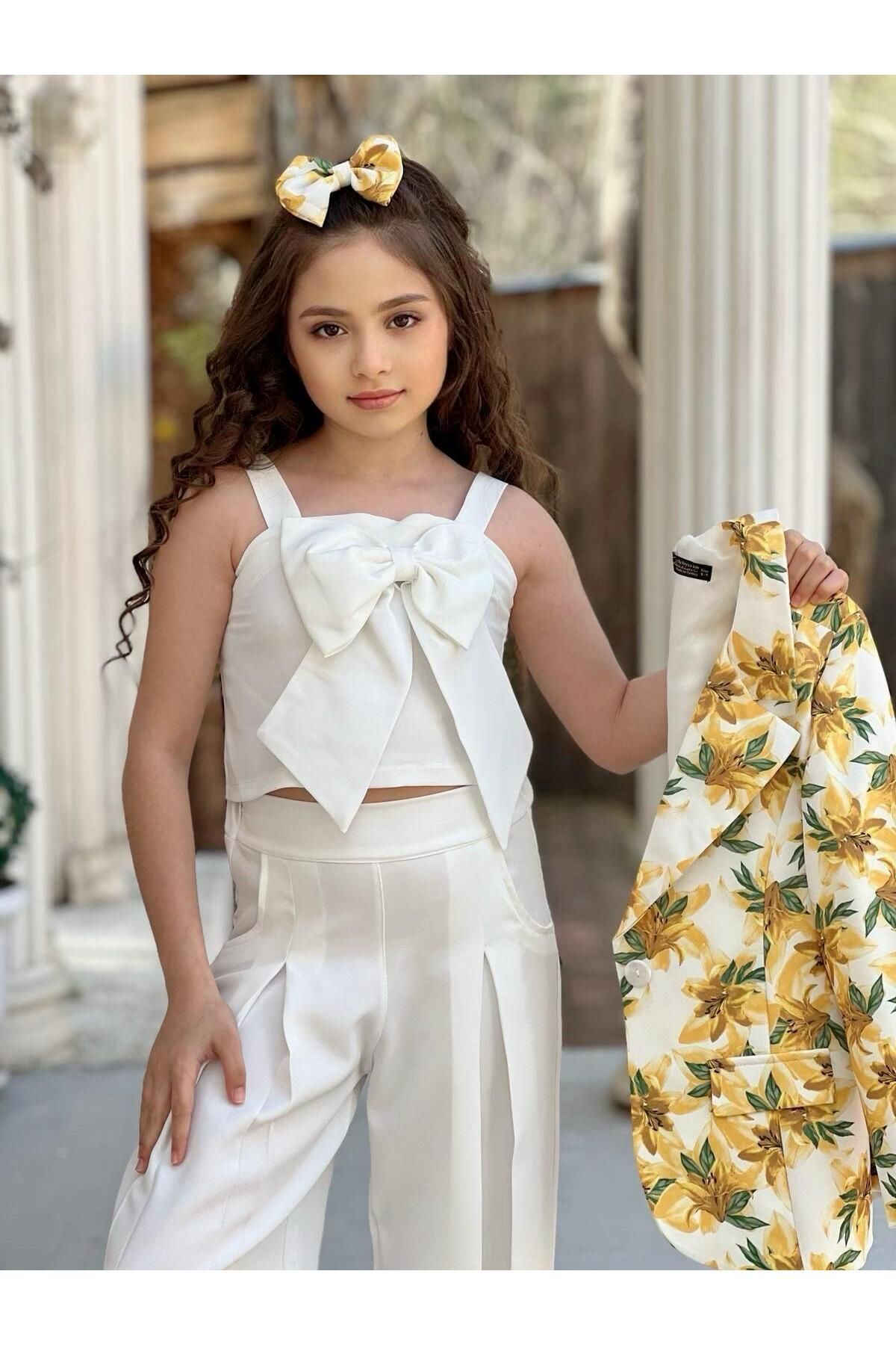 بدلة By Feyza Kids Collection لون أصفر