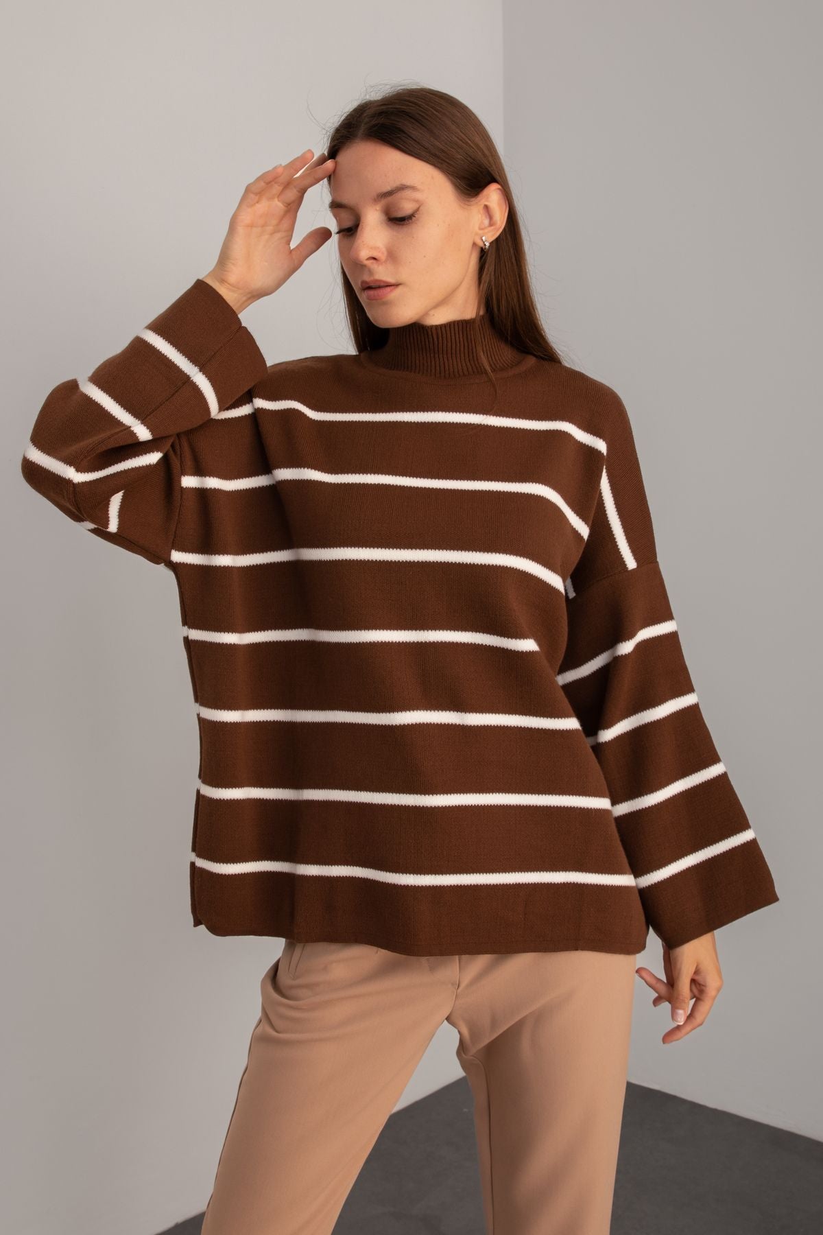 كنزة NATUFIAN STORE لون بني