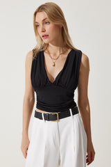 بلوزة Happiness İstanbul لون أسود