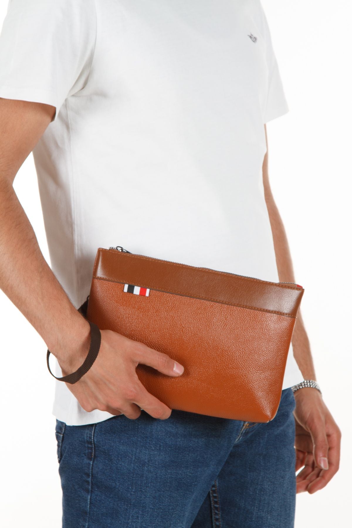 حقيبة يد CERFF LEATHER CLUP لون بني