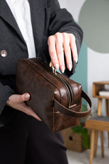 حقيبة يد dk leather لون بني