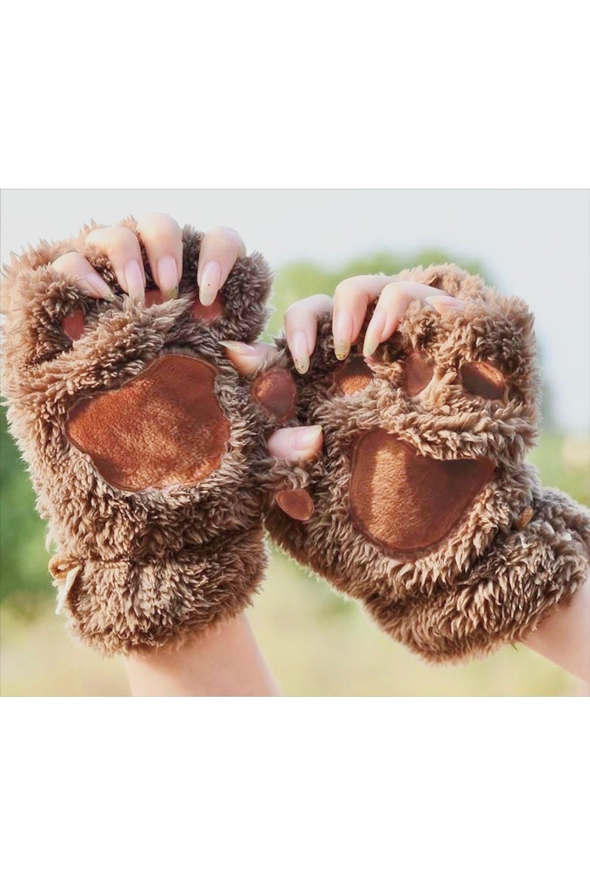 قفاز Nanelimonshop لون بني