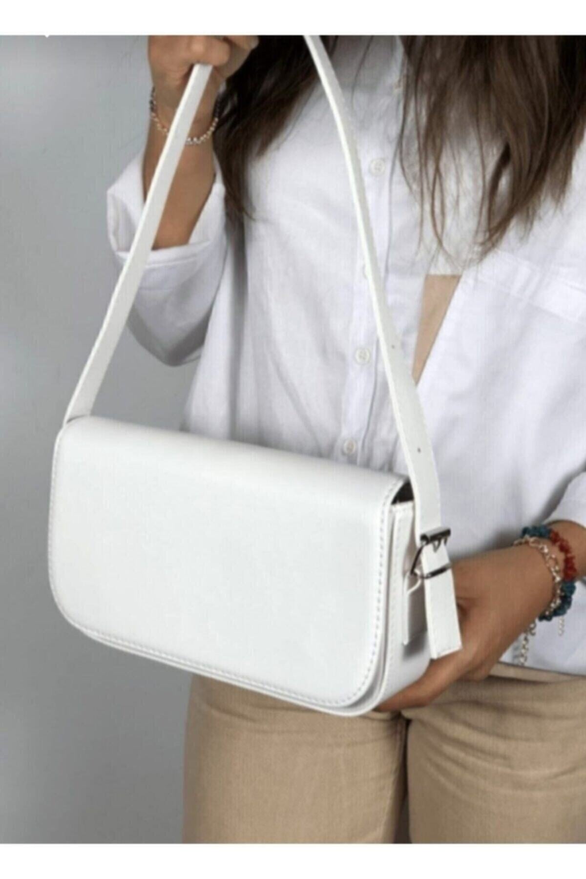 حقيبة كتف bag&more لون أبيض