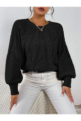 كنزة AQE FASHION لون أسود