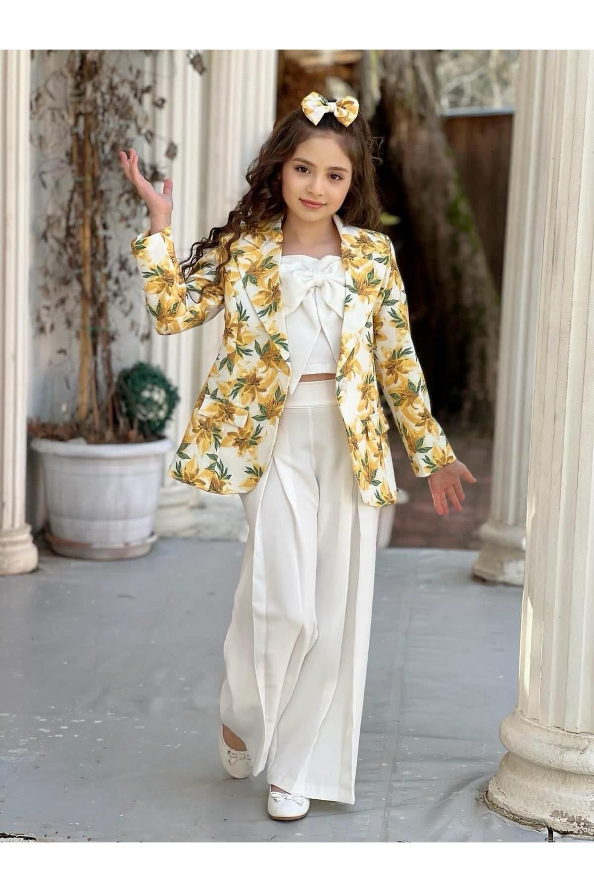 بدلة By Feyza Kids Collection لون أصفر