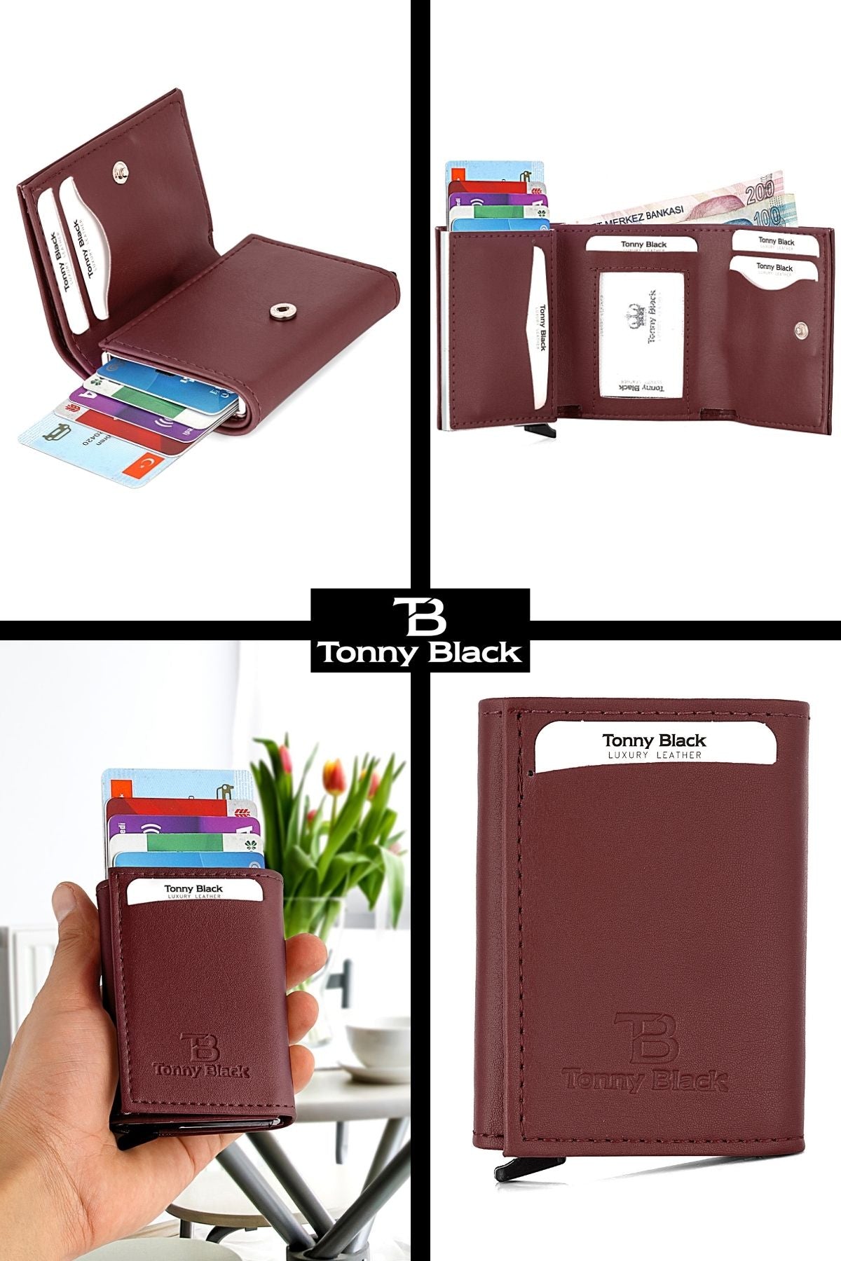 محفظة Tonny Black لون أحمر