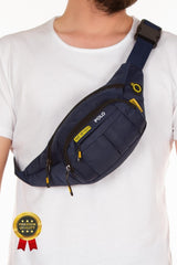 حقيبة خصر Newish Polo لون أزرق غامق